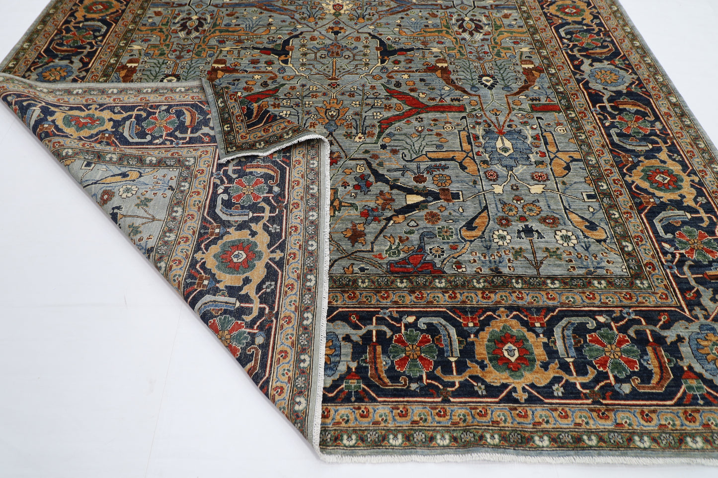 301 x 423 cm | bidjar gray Large Area Rug Afghan Hand Knotted veg Dye Wool carpet
