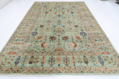 268 x 360 cm | Floral Sultani Area Rug Afghan Hand Knotted Veg Dye Wool carpet