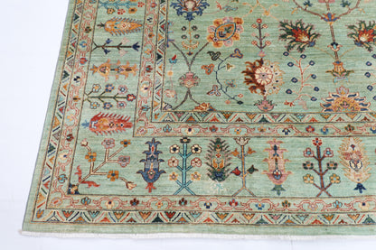 268 x 360 cm | Floral Sultani Area Rug Afghan Hand Knotted Veg Dye Wool carpet