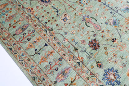 268 x 360 cm | Floral Sultani Area Rug Afghan Hand Knotted Veg Dye Wool carpet