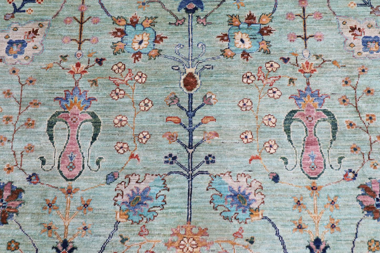 268 x 360 cm | Floral Sultani Area Rug Afghan Hand Knotted Veg Dye Wool carpet