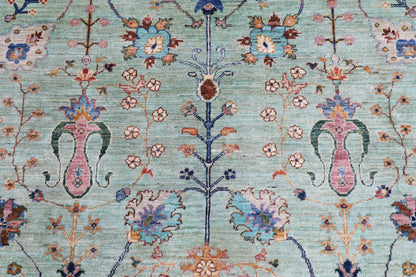 268 x 360 cm | Floral Sultani Area Rug Afghan Hand Knotted Veg Dye Wool carpet