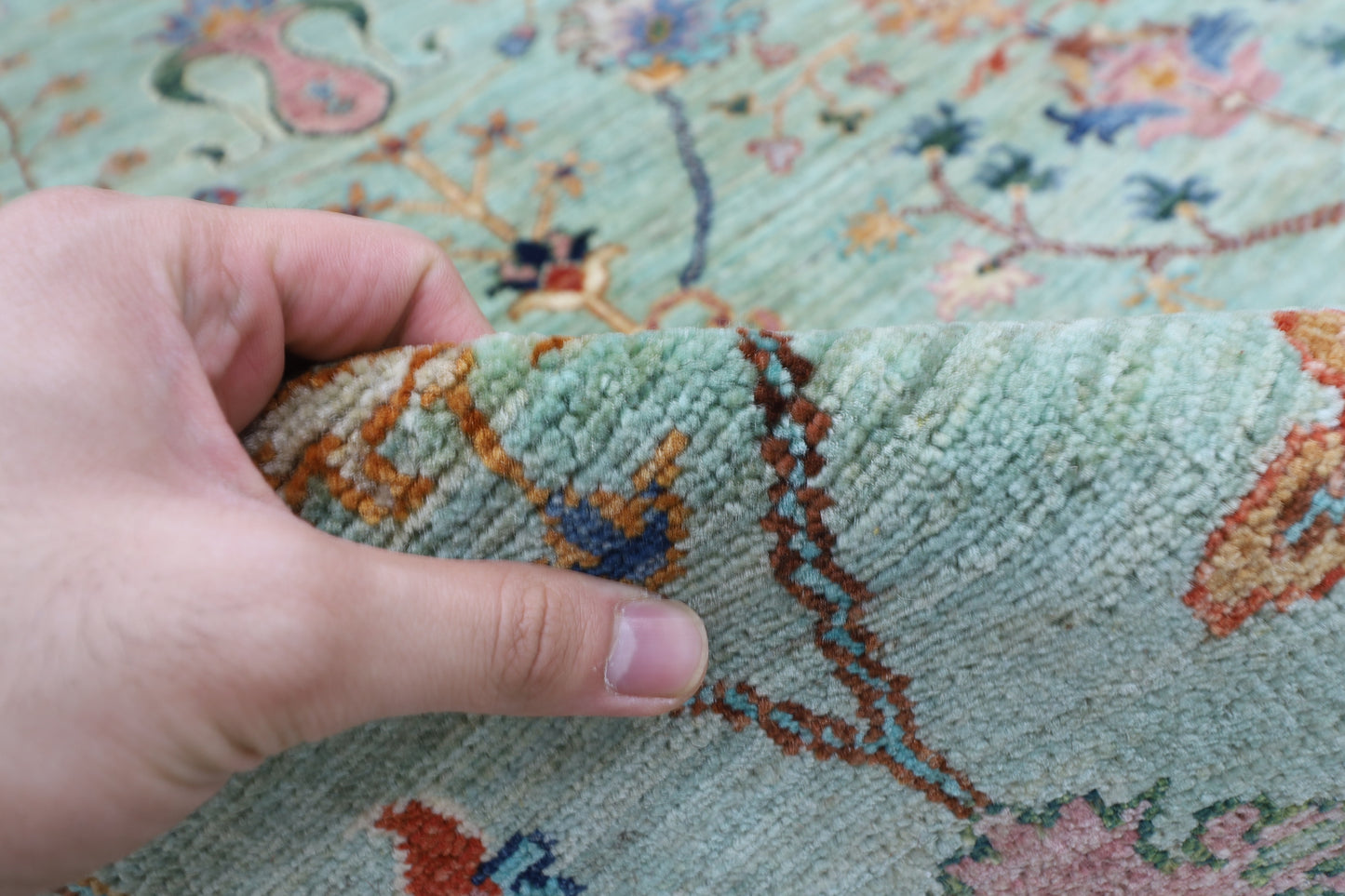 268 x 360 cm | Floral Sultani Area Rug Afghan Hand Knotted Veg Dye Wool carpet