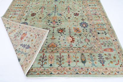268 x 360 cm | Floral Sultani Area Rug Afghan Hand Knotted Veg Dye Wool carpet
