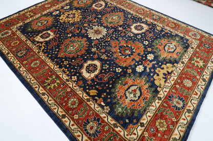 247 x 311 cm | Bidjar Blue Area Rug Afghan Hand Knotted veg Dye Wool carpet