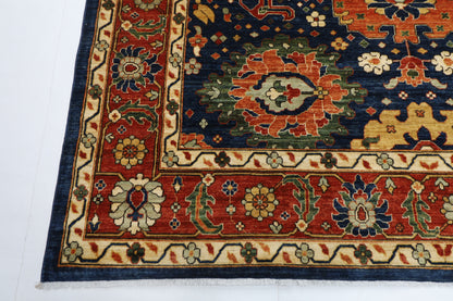 247 x 311 cm | Bidjar Blue Area Rug Afghan Hand Knotted veg Dye Wool carpet