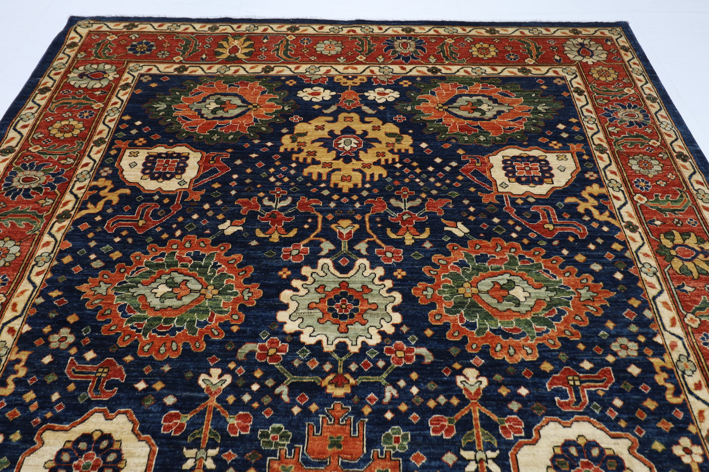 247 x 311 cm | Bidjar Blue Area Rug Afghan Hand Knotted veg Dye Wool carpet