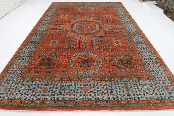 300 x 405 cm | Mamluk Area Rug Afghan Hand Knotted Veg Dye Wool carpet