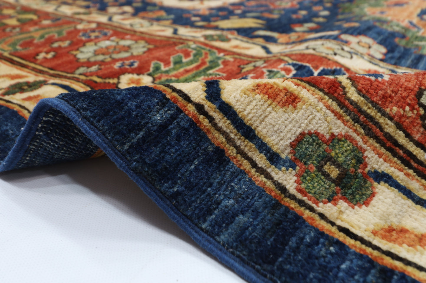 247 x 311 cm | Bidjar Blue Area Rug Afghan Hand Knotted veg Dye Wool carpet