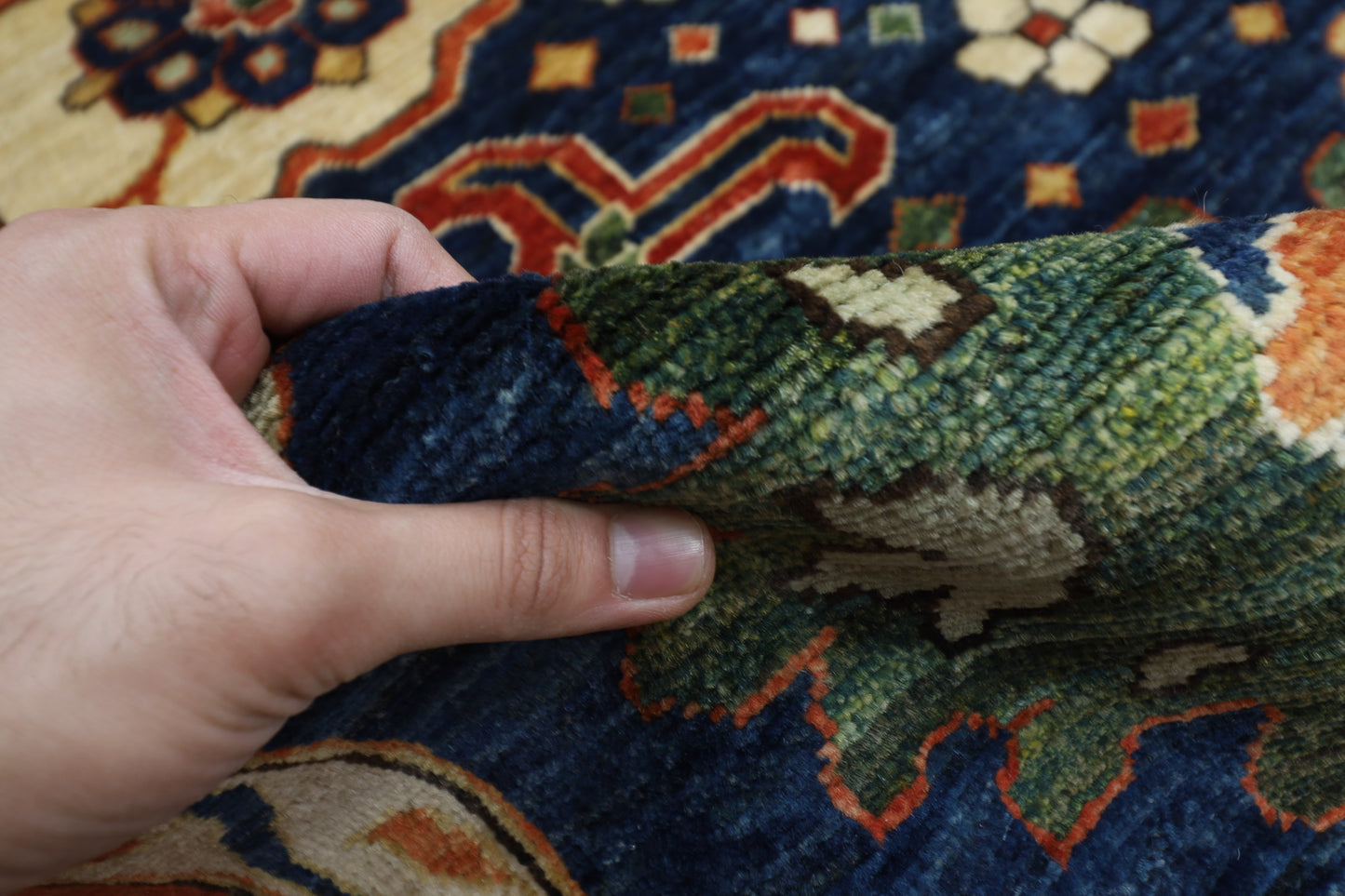 247 x 311 cm | Bidjar Blue Area Rug Afghan Hand Knotted veg Dye Wool carpet