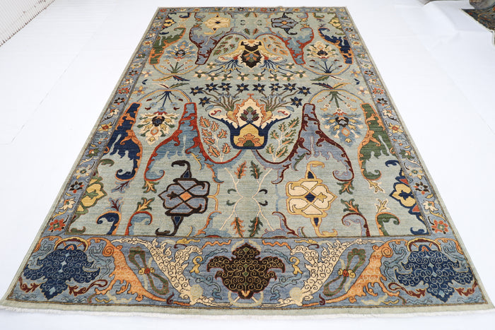 251 x 347 cm | Kawros Design Area Rug Afghan Hand Knotted Veg Dye Wool carpet