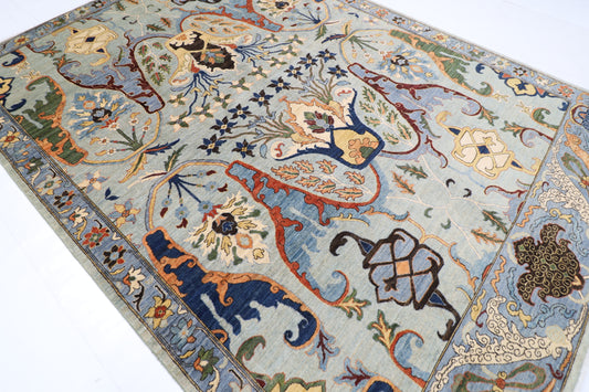 251 x 347 cm | Kawros Design Area Rug Afghan Hand Knotted Veg Dye Wool carpet