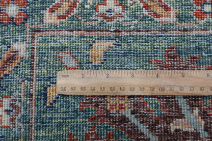 299 x 401 cm | floral Tribal green Area Rug Afghan Hand Knotted veg Dye Wool carpet