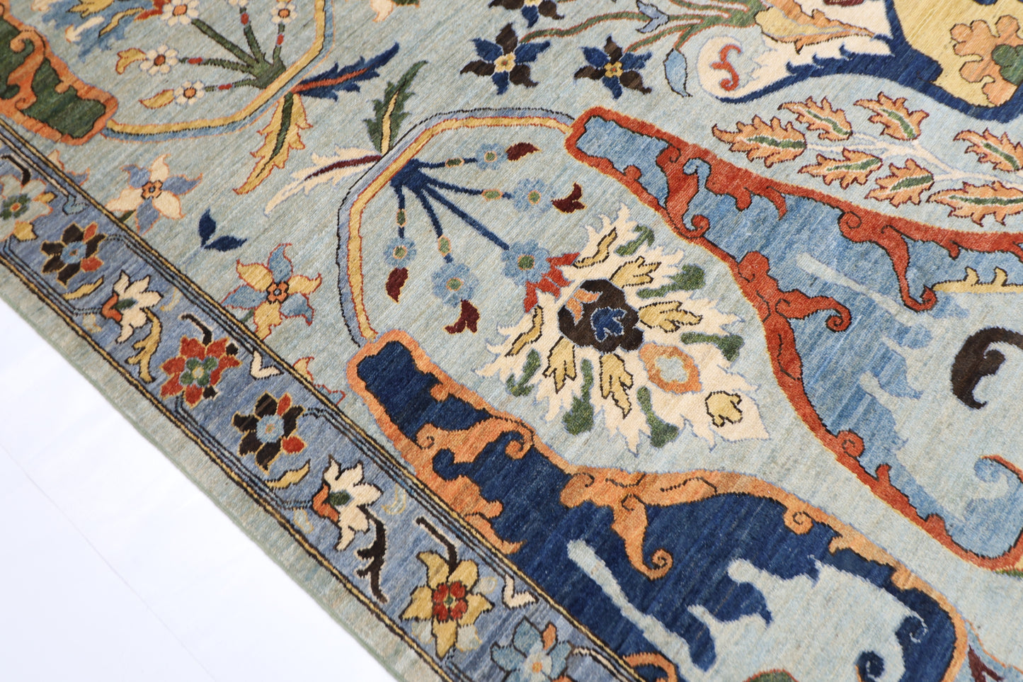 251 x 347 cm | Kawros Design Area Rug Afghan Hand Knotted Veg Dye Wool carpet