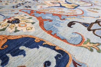 251 x 347 cm | Kawros Design Area Rug Afghan Hand Knotted Veg Dye Wool carpet