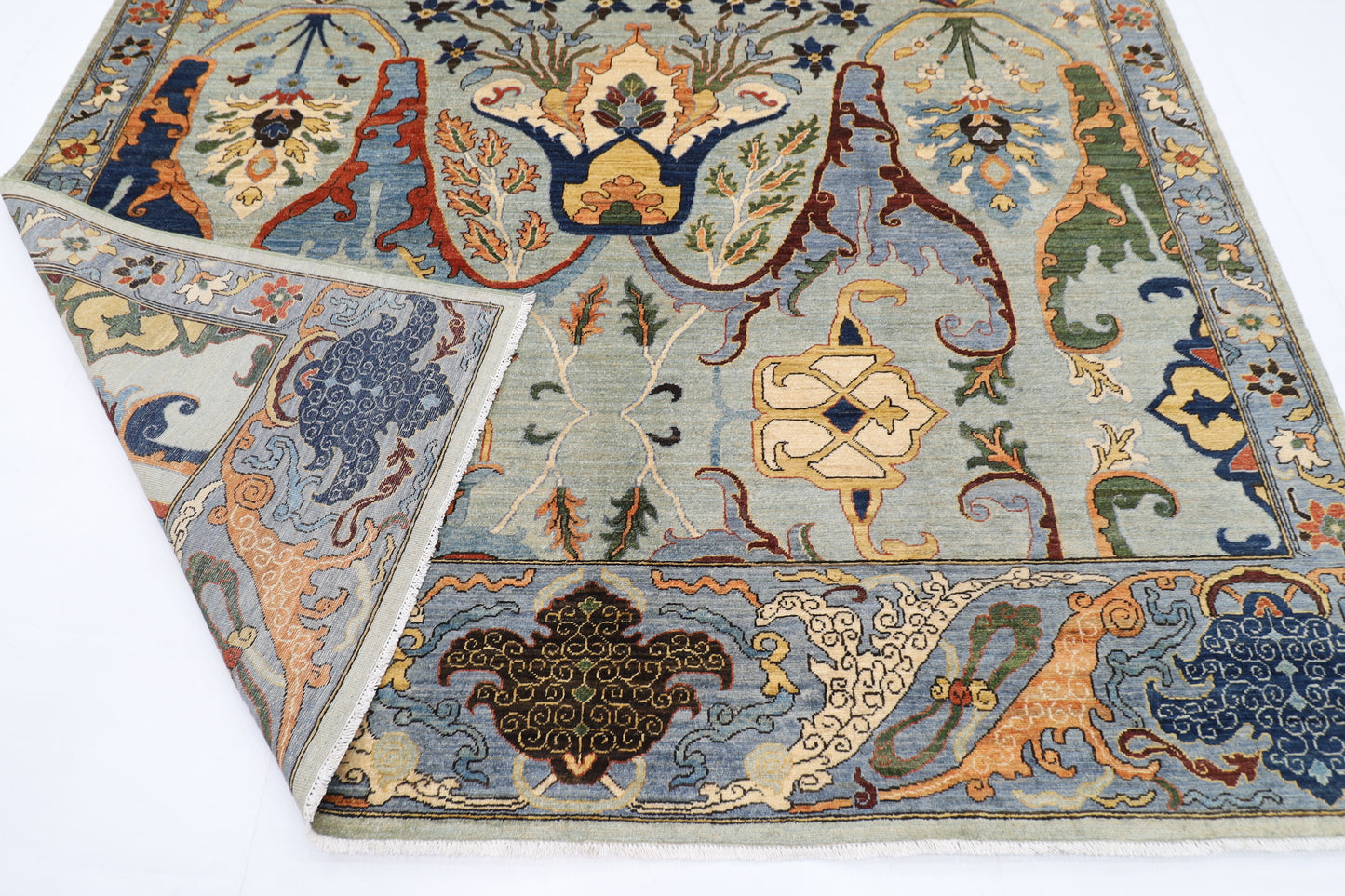 251 x 347 cm | Kawros Design Area Rug Afghan Hand Knotted Veg Dye Wool carpet