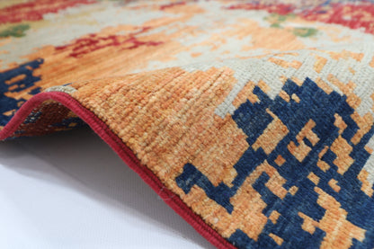 250 x 302 cm | Abstract Design Area Rug Afghan Hand Knotted Veg Dye Wool carpet