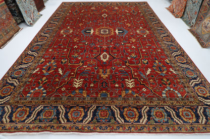 305 x 437 cm | serapi Red Area Rug Afghan Hand Knotted veg Dye Wool carpet