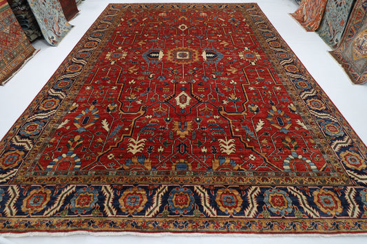 305 x 437 cm | serapi Red Area Rug Afghan Hand Knotted veg Dye Wool carpet