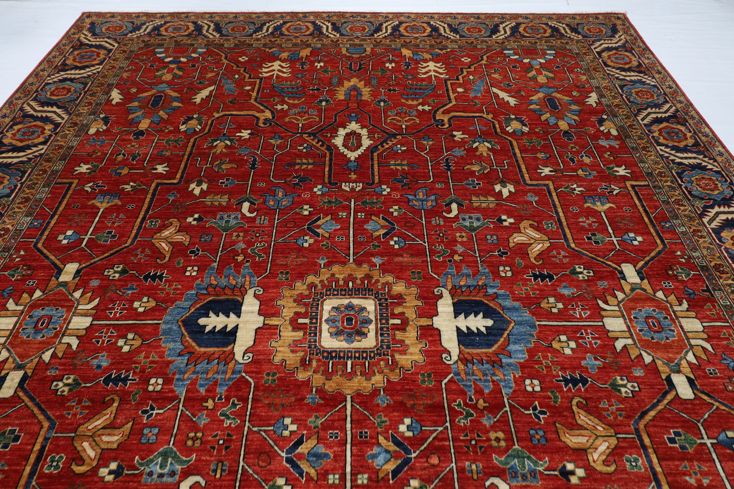 305 x 437 cm | serapi Red Area Rug Afghan Hand Knotted veg Dye Wool carpet