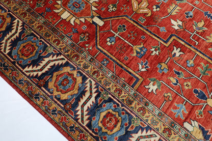 305 x 437 cm | serapi Red Area Rug Afghan Hand Knotted veg Dye Wool carpet