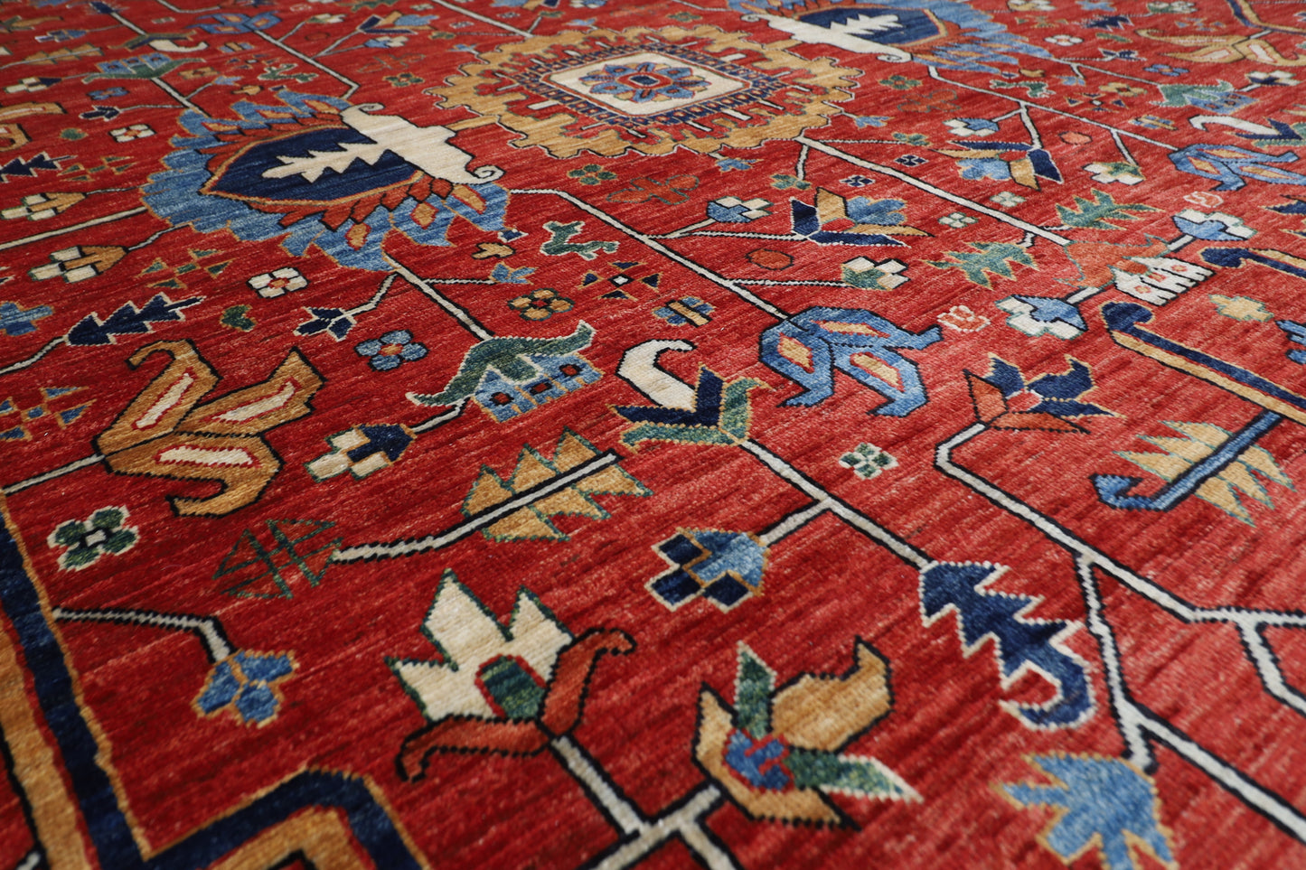 305 x 437 cm | serapi Red Area Rug Afghan Hand Knotted veg Dye Wool carpet