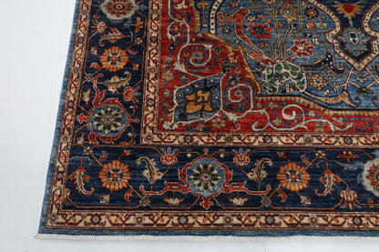 252 x 297 cm | Serapi Red Area Rug Afghan Hand Knotted veg Dye Wool carpet