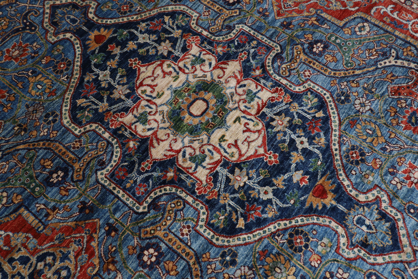 252 x 297 cm | Serapi Red Area Rug Afghan Hand Knotted veg Dye Wool carpet