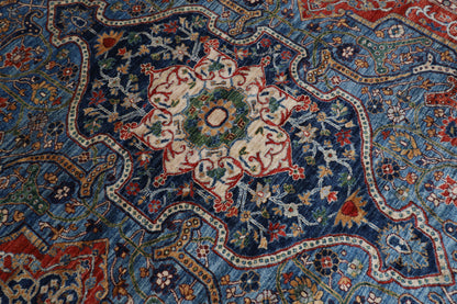252 x 297 cm | Serapi Red Area Rug Afghan Hand Knotted veg Dye Wool carpet