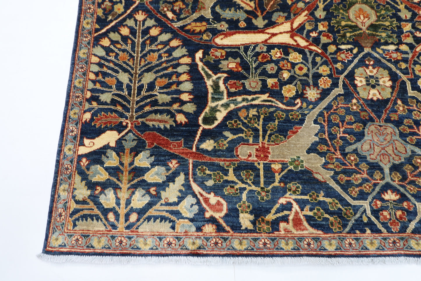 203 x 294 cm | Bidjar Blue Area Rug Afghan Hand Knotted Veg Dye Wool carpet
