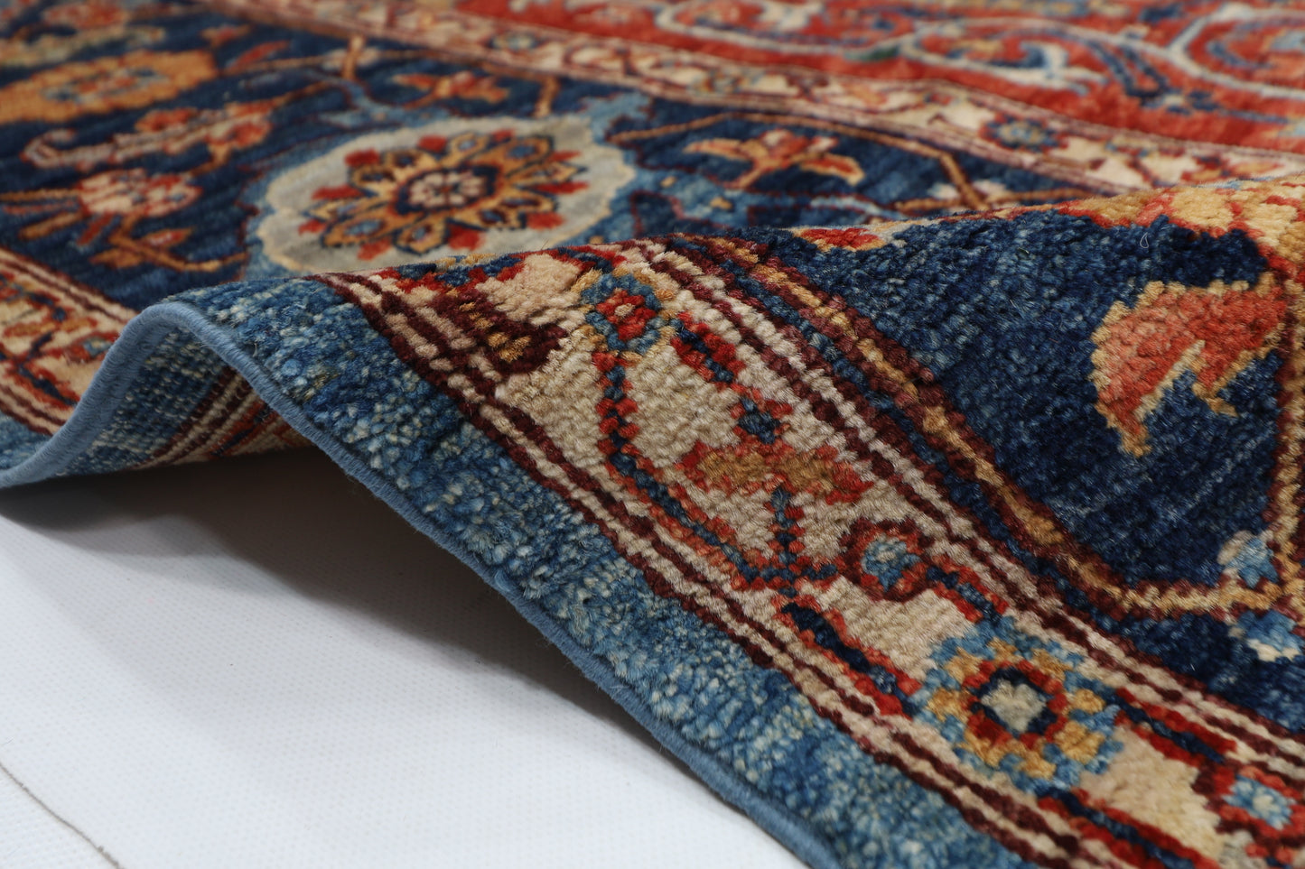 252 x 297 cm | Serapi Red Area Rug Afghan Hand Knotted veg Dye Wool carpet