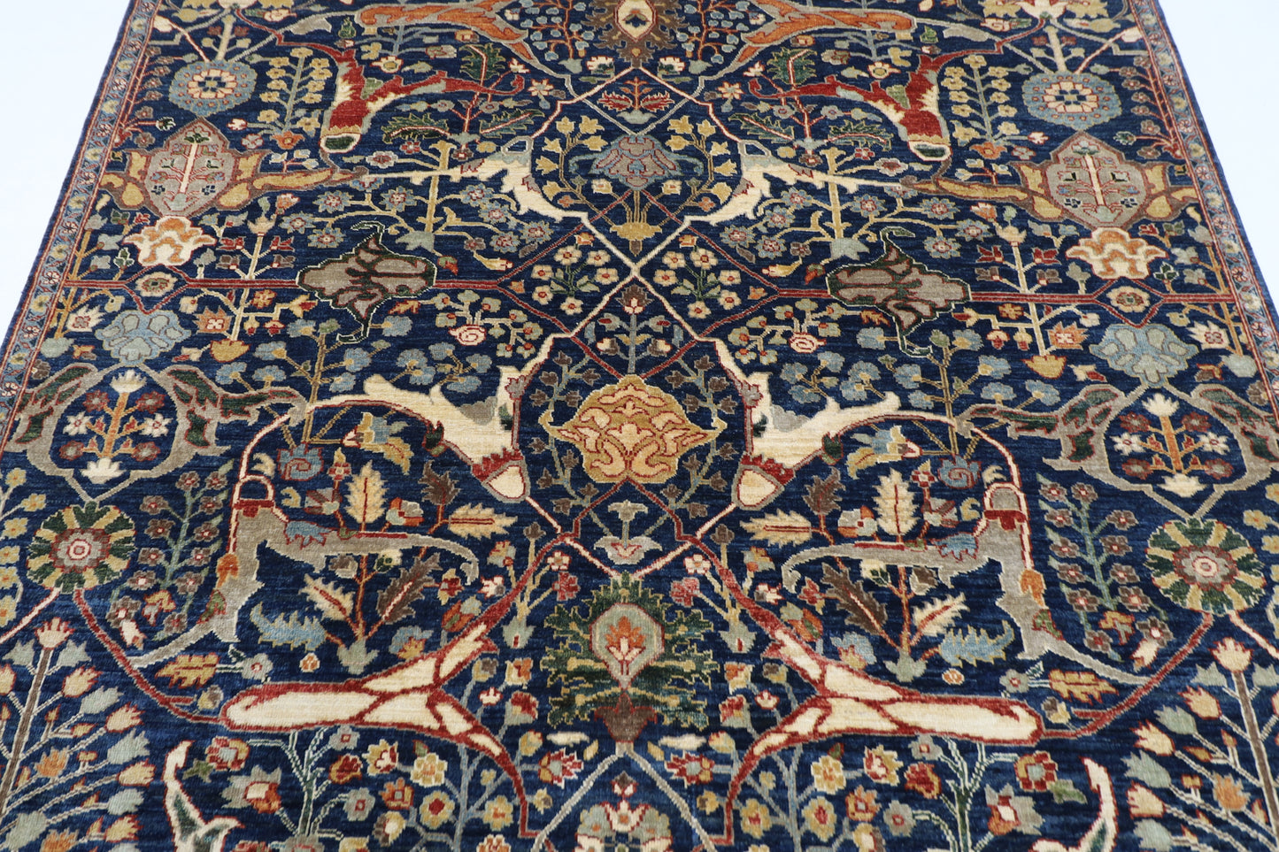 203 x 294 cm | Bidjar Blue Area Rug Afghan Hand Knotted Veg Dye Wool carpet