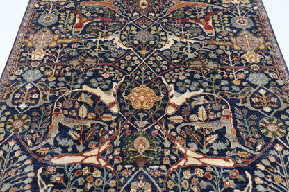 203 x 294 cm | Bidjar Blue Area Rug Afghan Hand Knotted Veg Dye Wool carpet