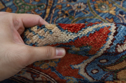 252 x 297 cm | Serapi Red Area Rug Afghan Hand Knotted veg Dye Wool carpet