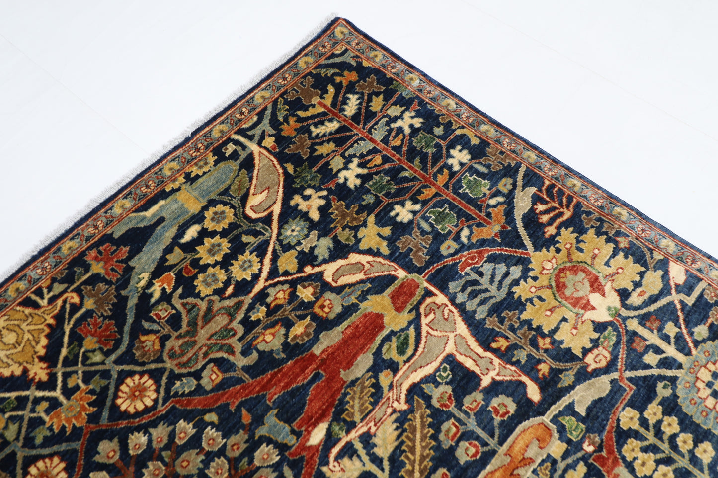 203 x 294 cm | Bidjar Blue Area Rug Afghan Hand Knotted Veg Dye Wool carpet