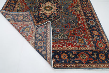 252 x 297 cm | Serapi Red Area Rug Afghan Hand Knotted veg Dye Wool carpet