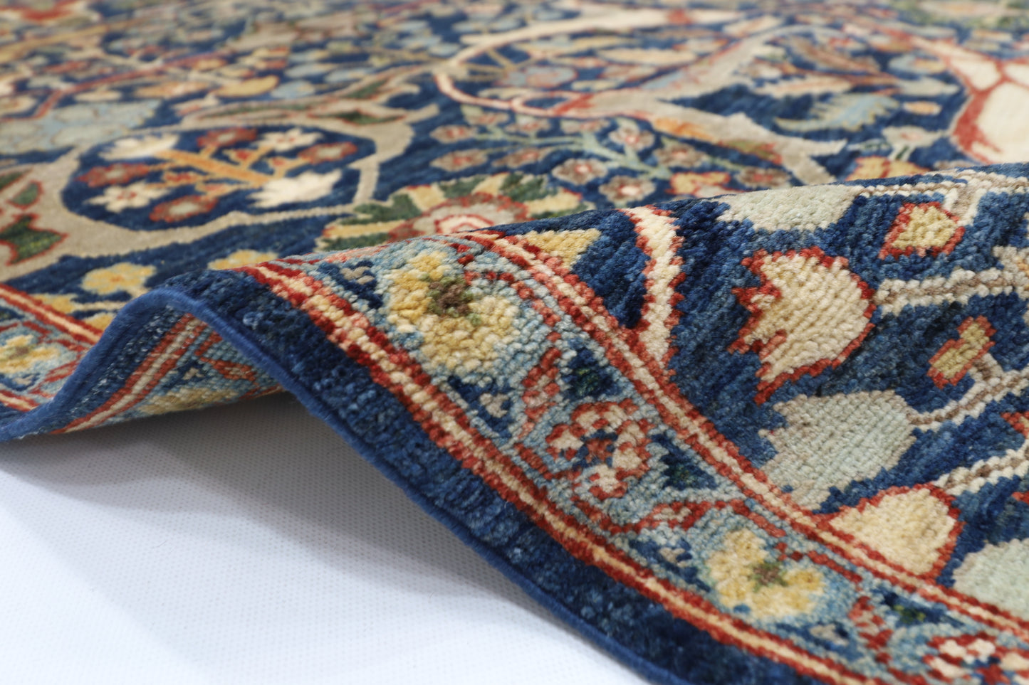 203 x 294 cm | Bidjar Blue Area Rug Afghan Hand Knotted Veg Dye Wool carpet