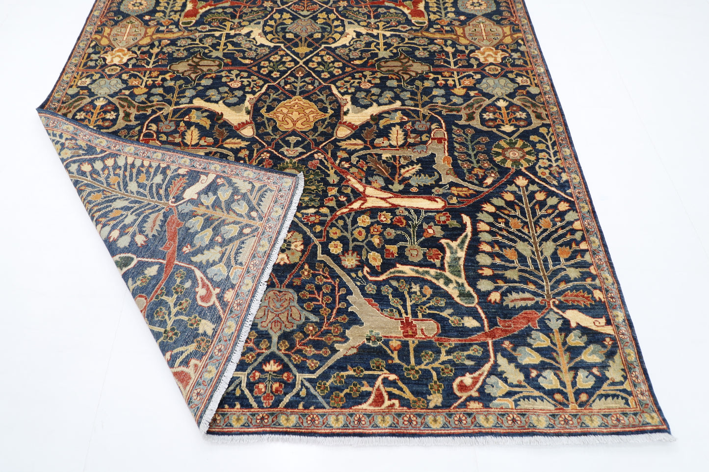 203 x 294 cm | Bidjar Blue Area Rug Afghan Hand Knotted Veg Dye Wool carpet