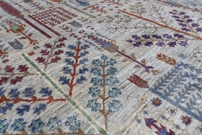 169 x 229 cm | Tree of life Area Rug Afghan Hand Knotted Veg Dye Wool carpet