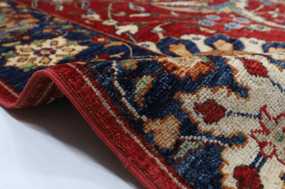 305 x 423 cm | Floral Red large Area Rug Afghan Hand Knotted veg Dye Wool carpet