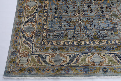 305 x 427 cm | Floral Gray large Area Rug Afghan Hand Knotted veg Dye Wool carpet