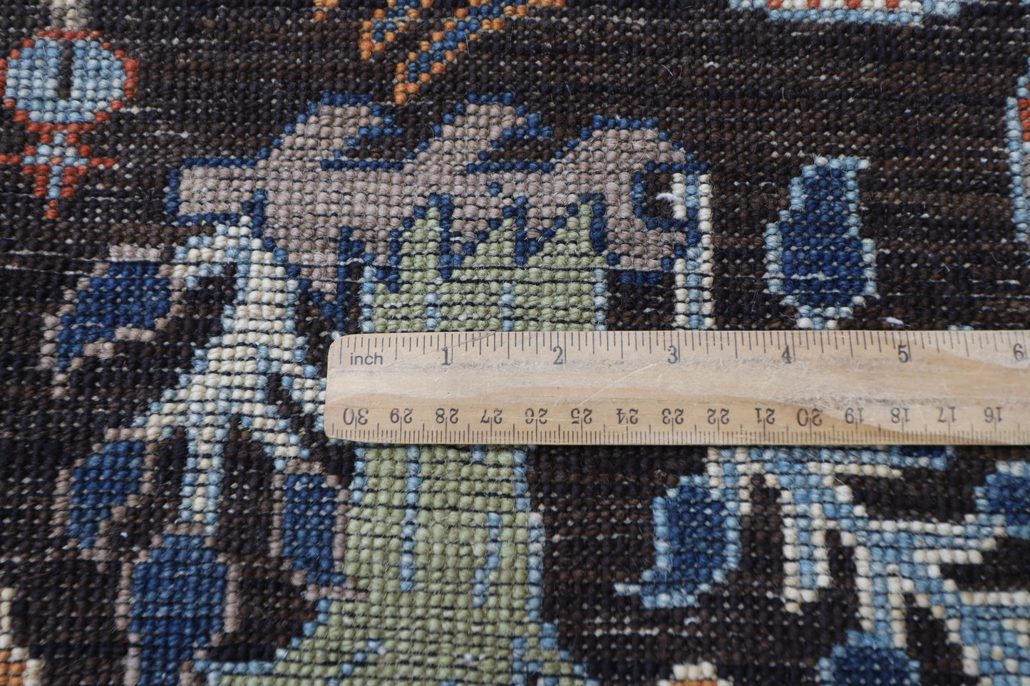 302 x 417 cm | Birds Black Area Rug Afghan Hand Knotted Veg Dye Wool carpet