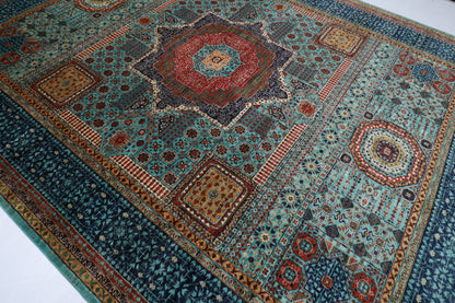 299 x 394 cm | Mamluk large Area Rug Afghan Hand Knotted veg Dye Wool carpet