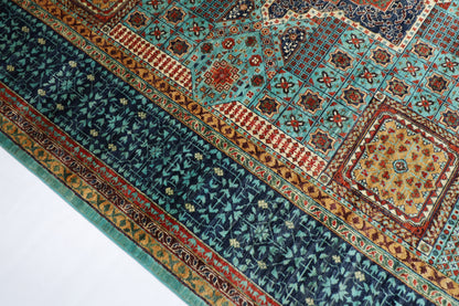 299 x 394 cm | Mamluk large Area Rug Afghan Hand Knotted veg Dye Wool carpet