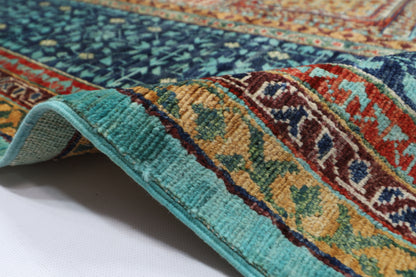 299 x 394 cm | Mamluk large Area Rug Afghan Hand Knotted veg Dye Wool carpet