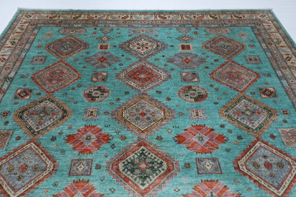 275 x 358 cm | Waziri large Area Rug Afghan Hand Knotted veg Dye Wool carpet