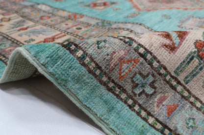 275 x 358 cm | Waziri large Area Rug Afghan Hand Knotted veg Dye Wool carpet