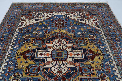 246 x 296 cm | heriz gematric gray Area Rug Afghan Hand Knotted veg Dye Wool carpet