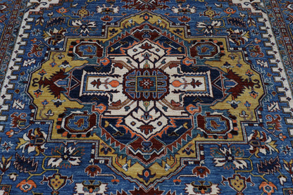 246 x 296 cm | heriz gematric gray Area Rug Afghan Hand Knotted veg Dye Wool carpet