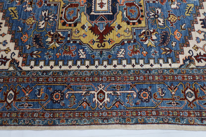 246 x 296 cm | heriz gematric gray Area Rug Afghan Hand Knotted veg Dye Wool carpet